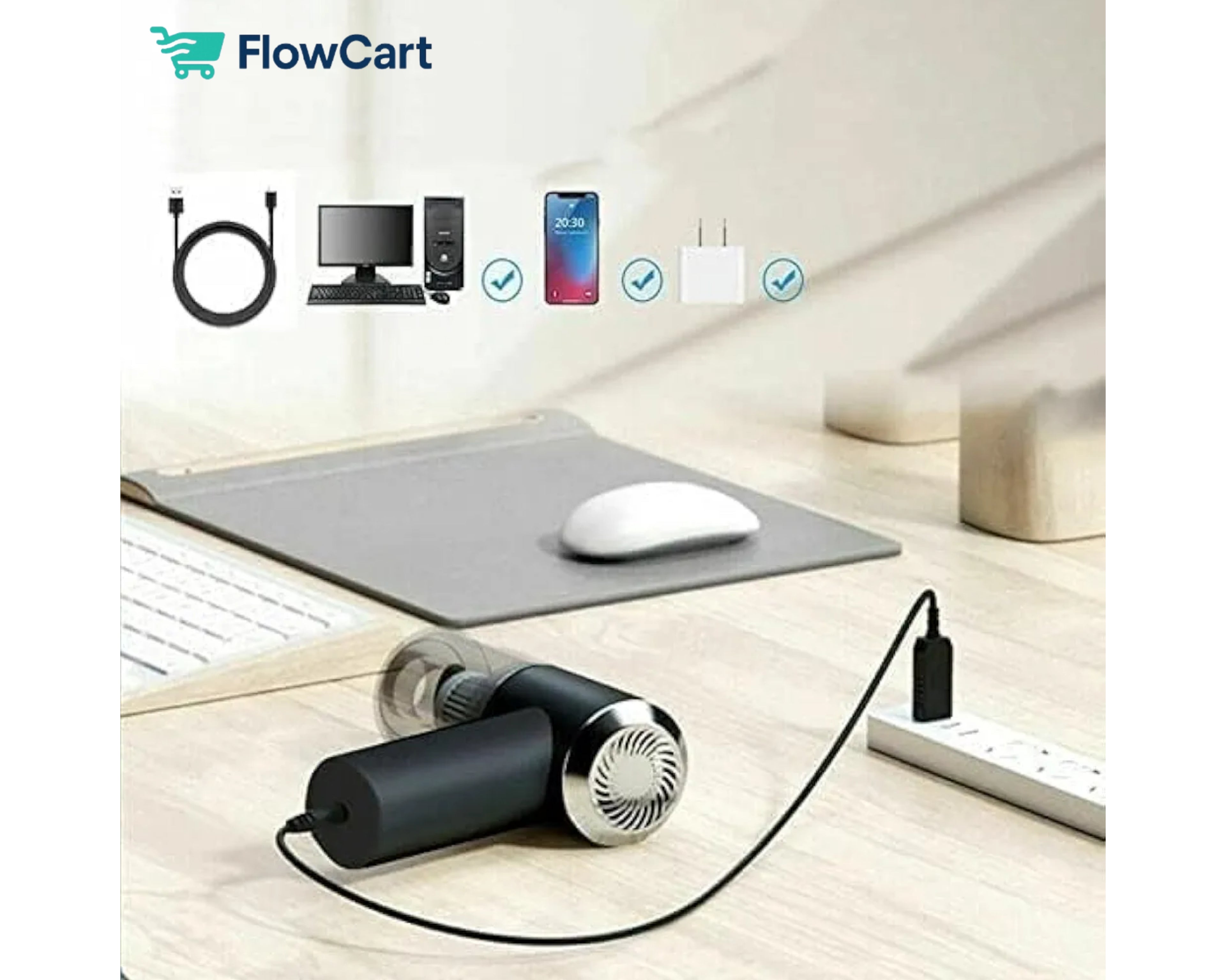 2-in-1 Portable Handheld Vacuum – Cordless High-Suction Cleaner for Car & Home" Wireless Rechargeable Home